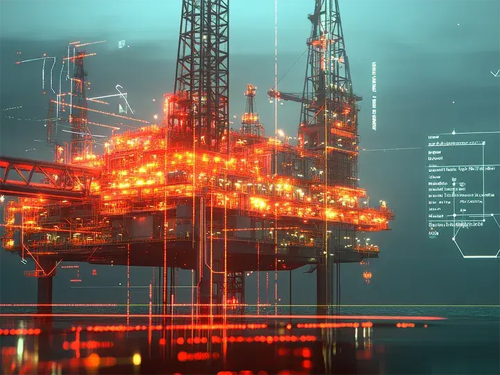 Digital Twin Visualization of Offshore Oil Platform