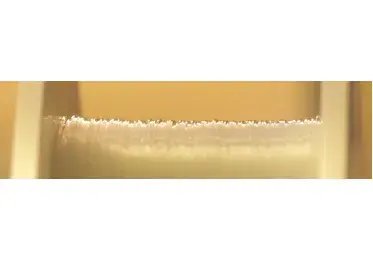 Showing the same basket wind as in Figure 7 but zoomed in on the surface of the fiber. It is clear to see that the forced inaccuracy of the wind creates major inaccuracies in the wind which will encourage cross-over points that will force relatively strong cross-coupling points.